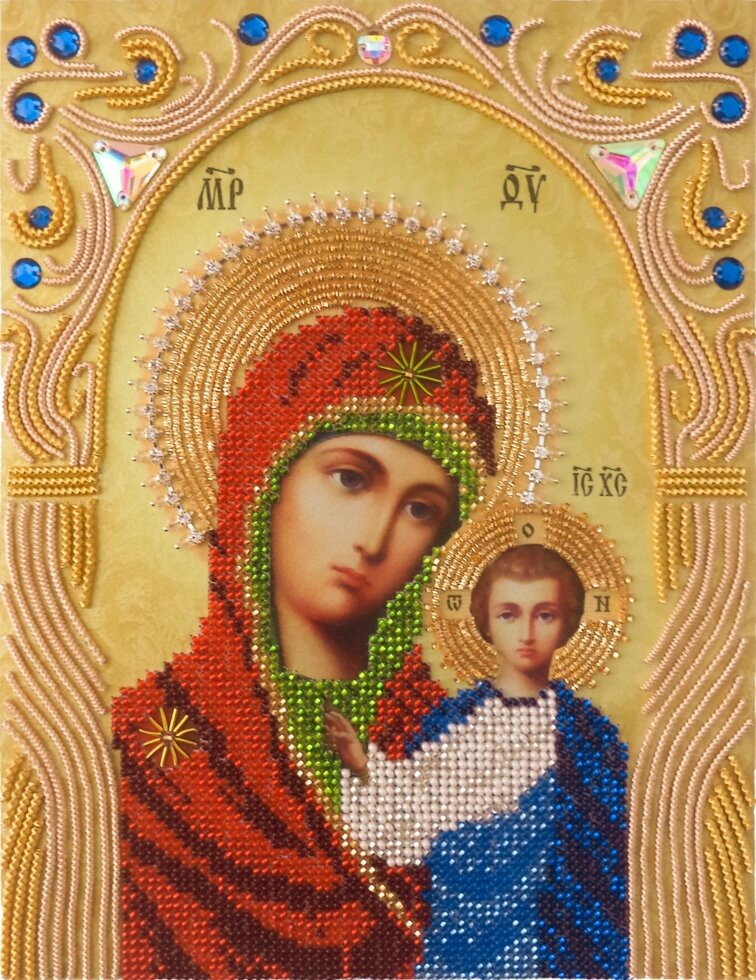 Набір для вишивання АСН4-001 "Казанська ікона Божої Матері" від компанії ТМ "Астрочка" - фото 1