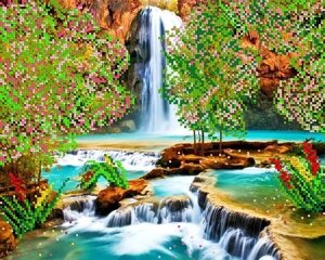 Набор для вишивання бісером Весняний водоспад