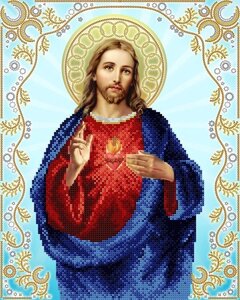 Схема для вишивання бісером АС3-032 Святе Серце Ісуса ТМ "Астрочка"