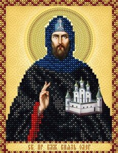 Схема для вишивання бісером АС5-039 Св. Пр. Блж. Князь Олег ТМ "Астрочка"
