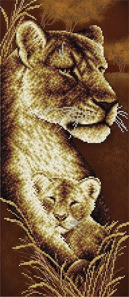 Схема для вишивання бісером АХ2-065 Мамина любов. леви ТМ "Астрочка" від компанії ТМ "Астрочка" - фото 1