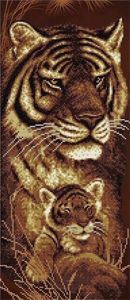 Схема для вишивання бісером АХ2-066 Мамина любов. тигри ТМ "Астрочка" від компанії ТМ "Астрочка" - фото 1