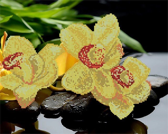 Схема для вишивання бісером АК3-045 Жовті орхідеї ТМ "Астрочка" від компанії ТМ "Астрочка" - фото 1