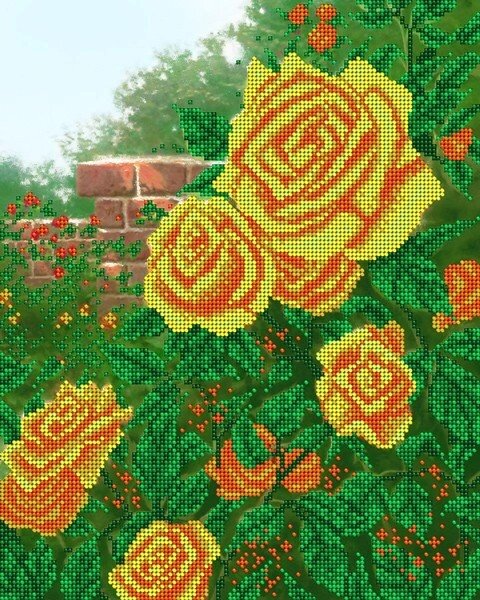 Схема для вишивання бісером АК3-075 Жовті троянди ТМ "Астрочка" ##от компании## ТМ "Астрочка" - ##фото## 1