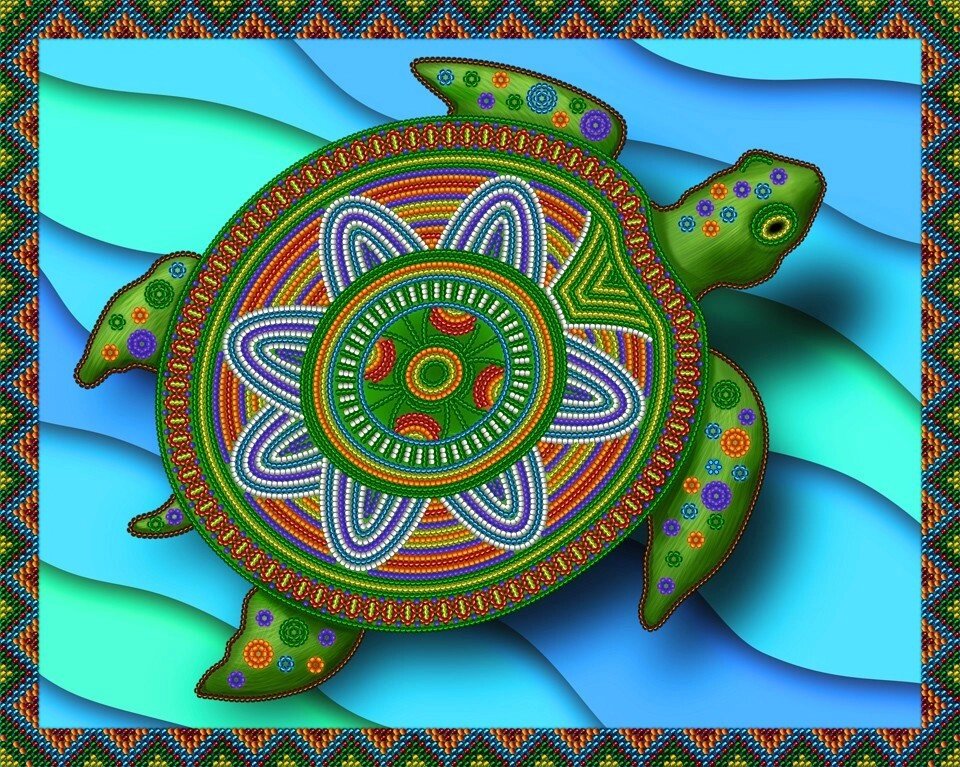 Схема для вишивання бісером АК3-100 Імператорська черепаха ТМ "Астрочка" ##от компании## ТМ "Астрочка" - ##фото## 1