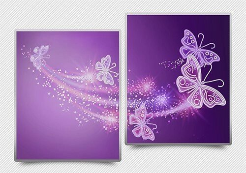 Схема для вишивання бісером АР3-010 Ажурні метелики (фіолетовий) ТМ "Астрочка" ##от компании## ТМ "Астрочка" - ##фото## 1