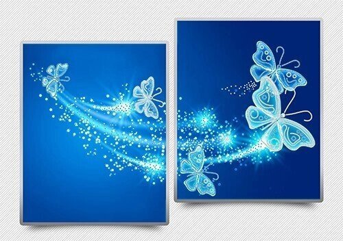 Схема для вишивання бісером АР3-012 Ажурні метелики (синій) ТМ "Астрочка" від компанії ТМ "Астрочка" - фото 1