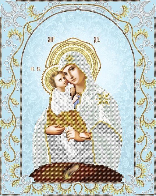 Схема для вишивання бісером АС3-025 Почаївська ікона Божої Матері (срібло) ТМ "Астрочка" від компанії ТМ "Астрочка" - фото 1