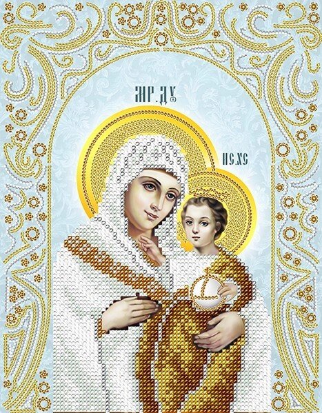 Схема для вишивання бісером АС4-117 Віфлеємська Ікона Божої Матері (срібло) ##от компании## ТМ "Астрочка" - ##фото## 1