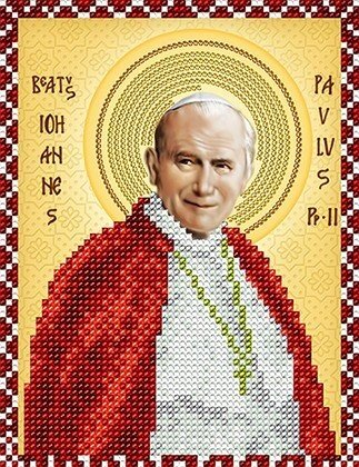 Схема для вишивання бісером АС5-153 Святий Іоан Павло ll. Папа Римський ТМ "Астрочка" від компанії ТМ "Астрочка" - фото 1