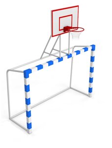 Ворота для футболу 2500x1700 мм з баскетбольним щитом