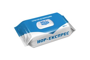 Салфетки дезінфекційні НОР-експрес 100шт в упаковці
