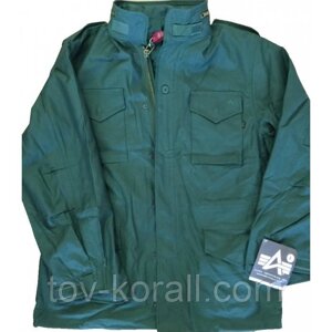 Куртка польова демісезонна M-65 Alpha Industries зелена