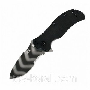 Ніж Zero Tolerance folder g-10 black/tiger stripe, serrated, 0350TSST