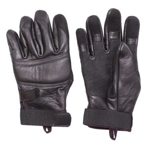 Зимові шкіряні рукавички з флісом