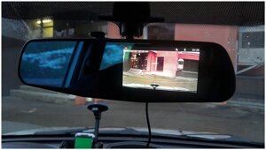 Автомобільне дзеркало відеореєстратор для машини на 2 камери VEHICLE BLACKBOX DVR 1080p камерою задного вида.