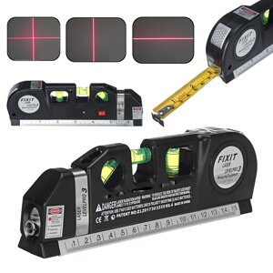 Лазерний рівень з рулеткою та вимірювачем рівня лінії