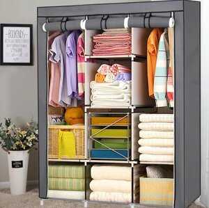 Складний каркасний тканинний шкаф Storage Wardrobe 88130, шкаф на три секції 130*45*175