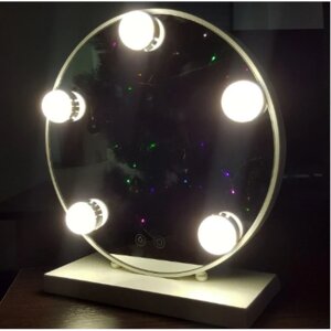 Дзеркало для макіяжу з LED підсвічуванням Led Mirror 5 LED JX-526 Білий