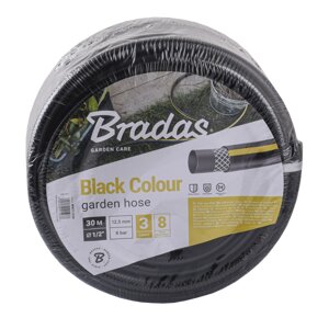 Шланг для поливу BLACK COLOUR 1/2″ 30м, Bradas Польща чорний WBC1/230