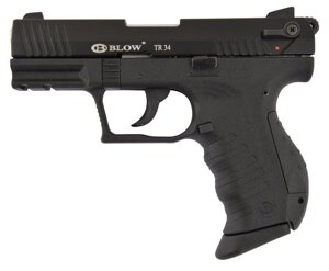 Сигнально-стартовий пістолет BLOW TR-34, 7+1/9 mm (Black/Black Grips) add 1 magazine.