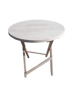 Круглий дерев'яний стіл, складний