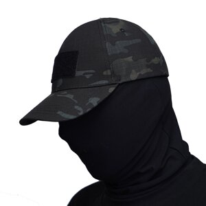 Кепка UATAC з велкро Multicam Black (Чорний Мультикам)