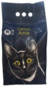 Наповнювач для котячого туалету Fun Cat Carbon Active,з активованим вугіллям, без аромату, 5л