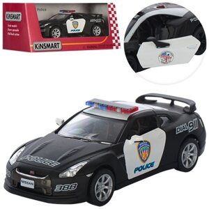 Машинка поліцейська інертна Kinsmart Nissan GT-R KT-5340-WP 12 см