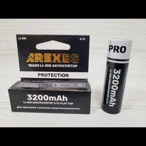 Акумулятор літій-іонний Arexes 18650 Li-Ion 3200 mAh, 3.7V