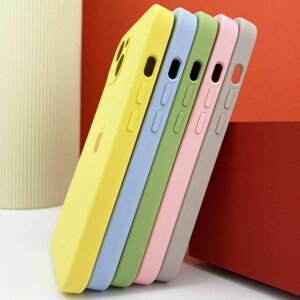 Чохол Silicone Case Full Camera на iPhone 13 12 14 софтаж мікрофібра