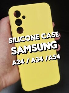 Чохол Silicone Case на Samsung A24 A34 A54 м'який мікрофібра