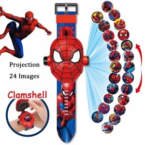 Дитячий наручний проєкційний годинник для хлопчика Людина Павук SpiderMan
