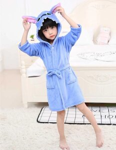 Дитячий махровий халат Кігурумі Стіч райдужний для дівчинки Кінгурумі