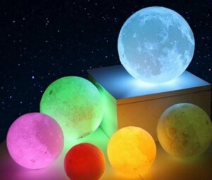 Дитячий нічник Місяць 3D Moon Touch Control FC 17 см