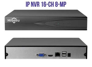 IP Відеореєстратор NVR Hiseeu 16-канальний 8 Мп (4K)