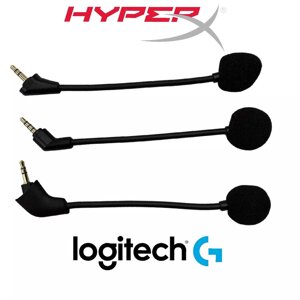 Мікрофони для навушників HyperX та Logitech