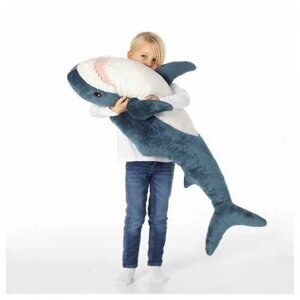 М'яка іграшка метрова акула Ikea Синя 100 см