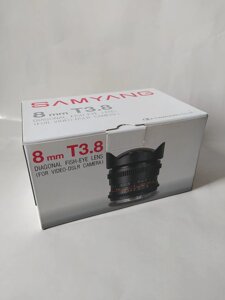 Об&x27, яктив Fisheye Samyang 8 mm T3,8 Cine AS IF UMC CS Nikon