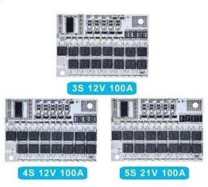 Плата захисту BMS3S/4S/5S 100A 21В Li-Ion акумуляторів з балансуванням