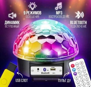 Світлодіодна диско куля mp3 bluetooth АКЦІЯ+ накладена платеж