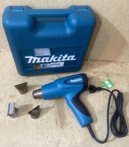 Технічний фен makita HG5012K на 1.6 квт. кейс та насадки !