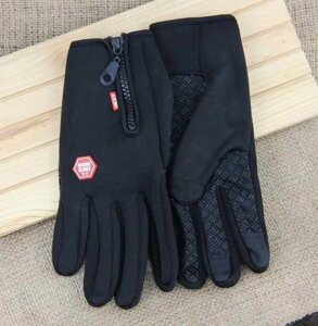 Термошкіри рукавички із сенсорними пальцями зимові неопрен із мембраною 34144
