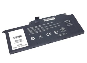 Акумулятор для ноутбука Dell F7HVR Inspiron 15-7537 14.8V Black 3900mAh OEM