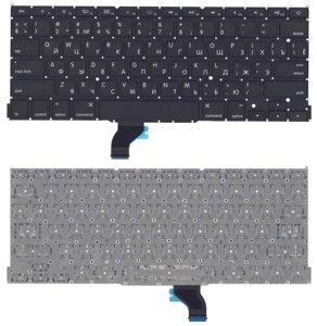 Клавіатура для ноутбука Apple MacBook Pro 13" Retina (A1502) з підсвічуванням (Light) Black, No Frame), RU ( горизонтальний