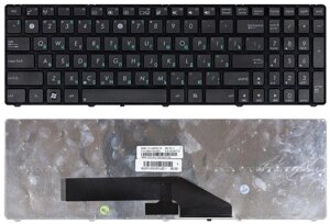 Клавіатура для ноутбука Asus (K50, K60, K70) Black, Black Frame) RU