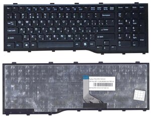 Клавіатура для ноутбука Fujitsu LifeBook (AH532, NH532) Black, Black Frame), RU ( горизонтальний ентер )