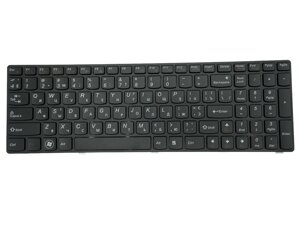 Клавіатура для ноутбука Lenovo IdeaPad (B570, V570, Z570, Z575) чорна із рамкою, UA