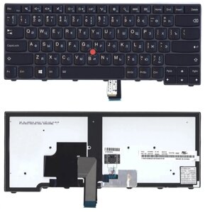 Клавіатура для ноутбука Lenovo ThinkPad Edge (T440, T440P, T440S), з покажчиком (Point Stick) Black, Black Frame, RU