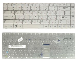 Клавіатура для ноутбука Samsung (R420, R418, R423, R425, R428, R429, R469, RV41, RV408) White, RU